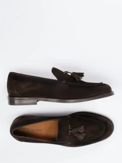 Konstantin Starke – Tassel Loafer aus Veloursleder Dunkelbraun