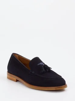 Konstantin Starke – Tassel Loafer aus Veloursleder Blau