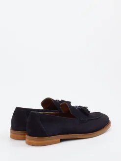 Konstantin Starke – Tassel Loafer aus Veloursleder Blau