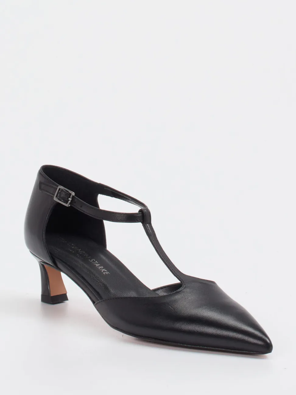 Konstantin Starke – T-Strap Pumps aus Kalbleder Schwarz