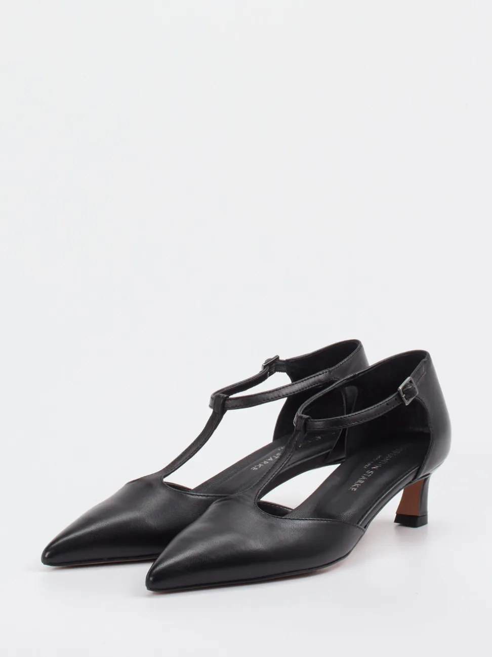 Konstantin Starke – T-Strap Pumps aus Kalbleder Schwarz