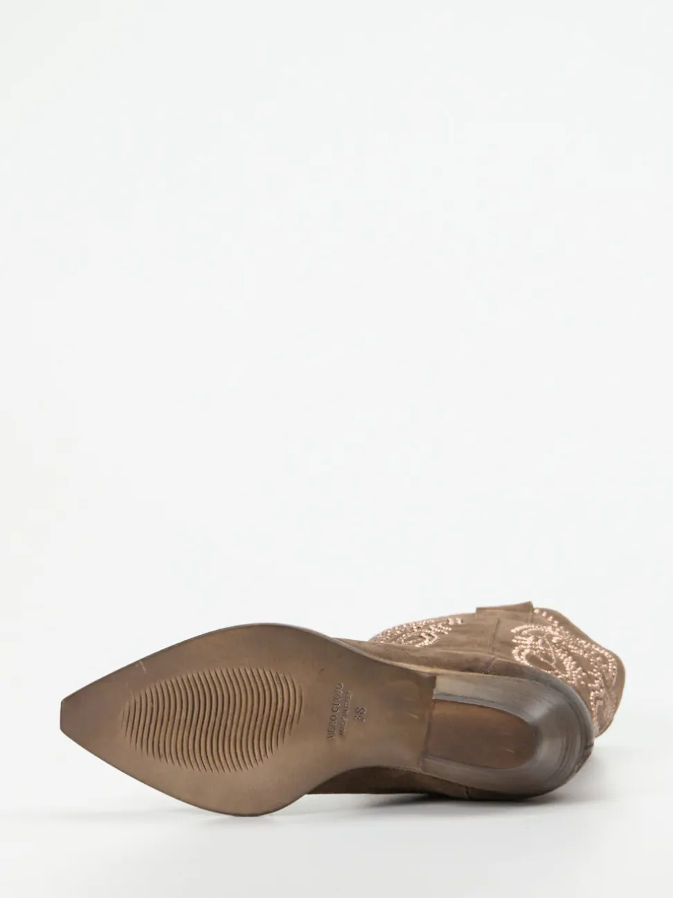 Konstantin Starke – Westernstiefel aus Veloursleder Braun