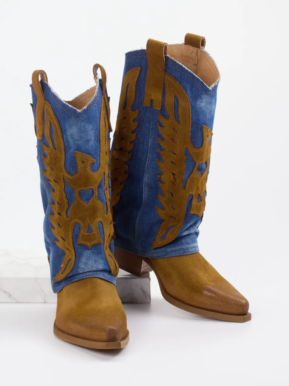Konstantin Starke – Westernstiefel aus Veloursleder