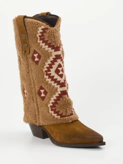 Konstantin Starke – Western Boots aus Veloursleder braun