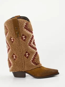Konstantin Starke – Western Boots aus Veloursleder braun