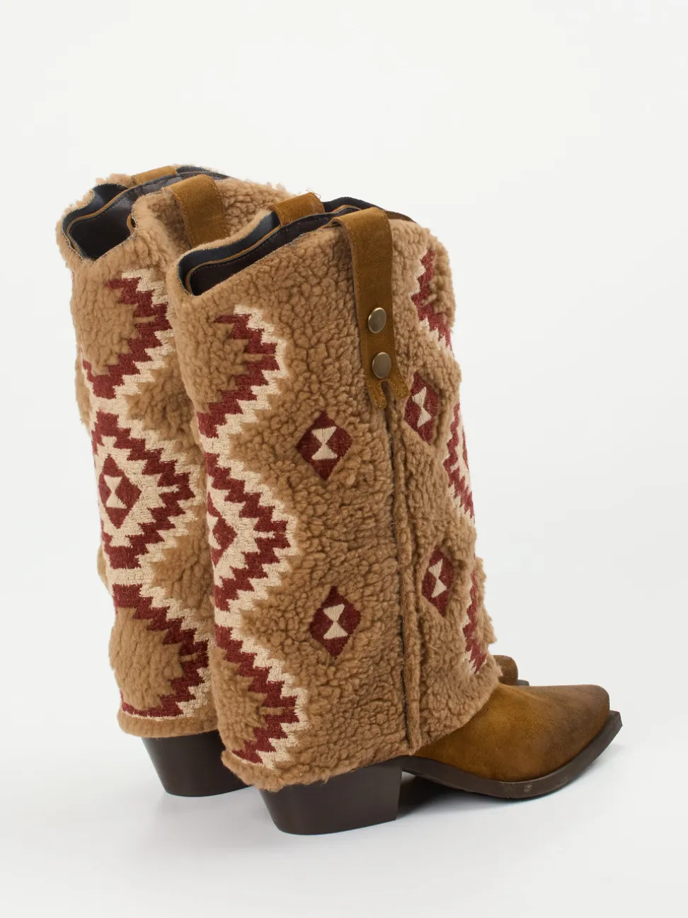 Konstantin Starke – Western Boots aus Veloursleder braun