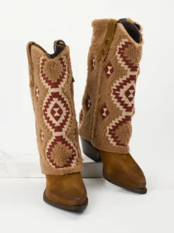 Konstantin Starke – Western Boots aus Veloursleder braun