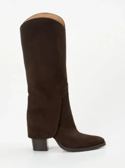 Konstantin Starke – Western Boots aus Veloursleder braun