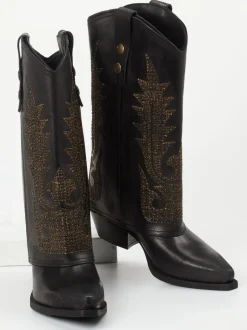 Konstantin Starke – Western Boots aus Kalbleder schwarz