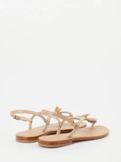 Konstantin Starke – Zehentrenner-Sandalen aus Glattleder Beige