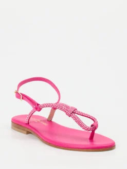 Konstantin Starke – Zehentrenner-Sandale aus Leder pink