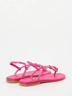 Konstantin Starke – Zehentrenner-Sandale aus Leder pink