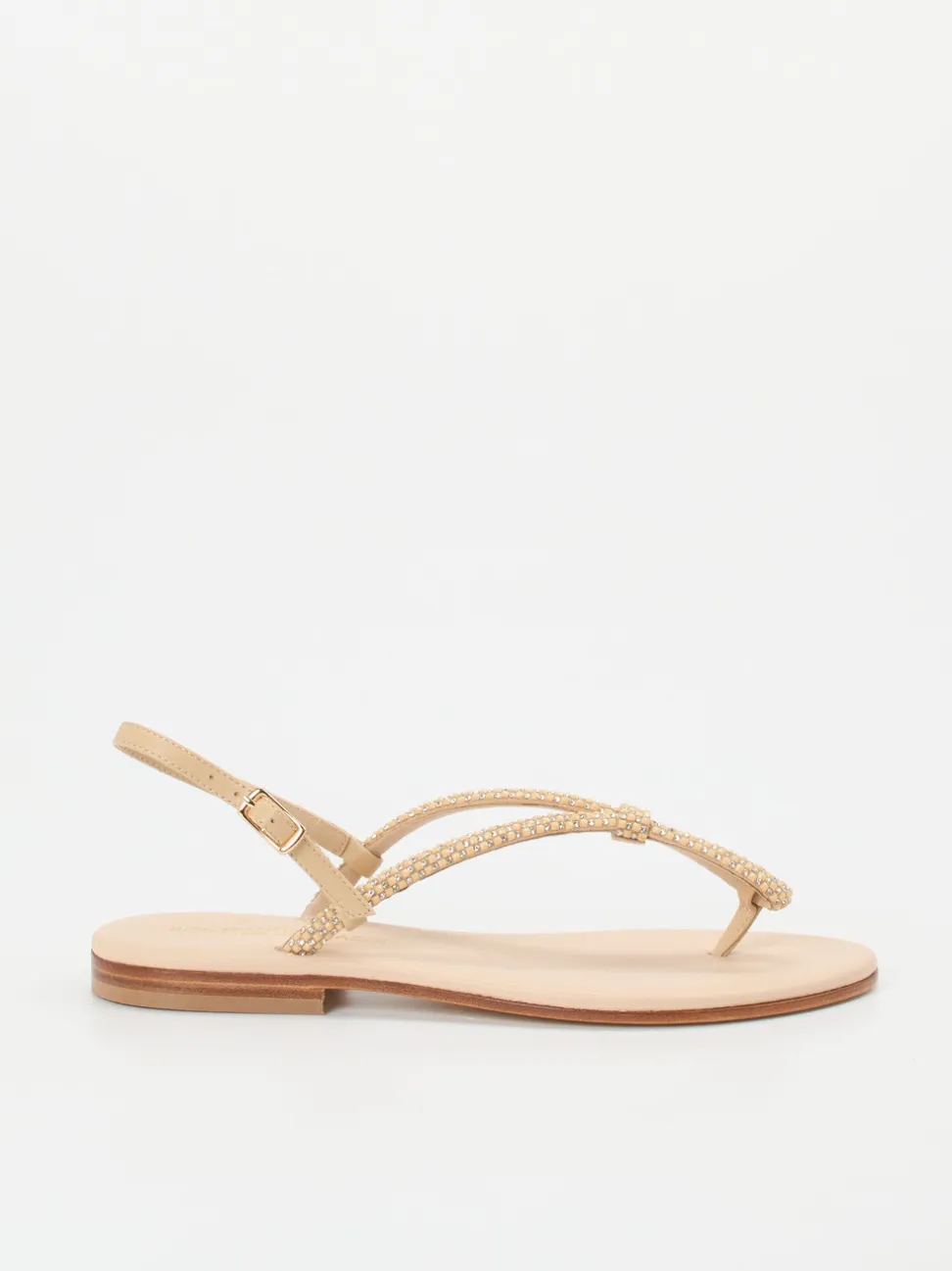 Konstantin Starke – Zehentrenner-Sandalen aus Glattleder beige