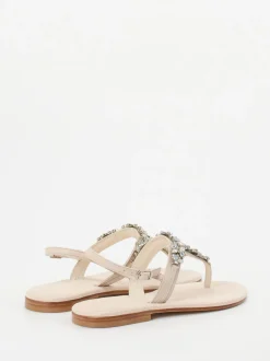 Konstantin Starke – Zehentrenner aus Glattleder Beige