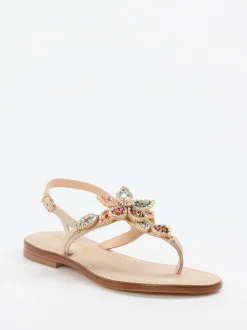 Konstantin Starke – Zehentrenner-Sandale aus Leder beige