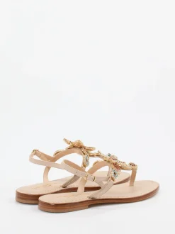 Konstantin Starke – Zehentrenner-Sandale aus Leder beige