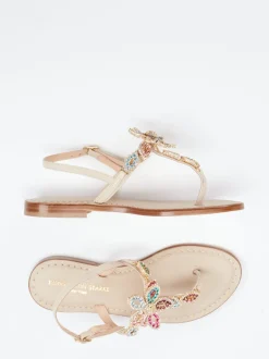 Konstantin Starke – Zehentrenner-Sandale aus Leder beige