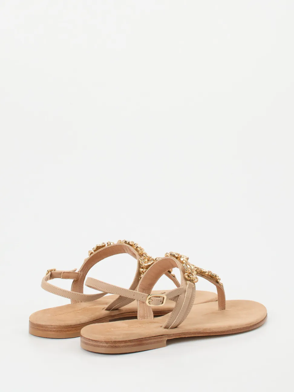Konstantin Starke – Zehentrenner-Sandale aus Glattleder beige