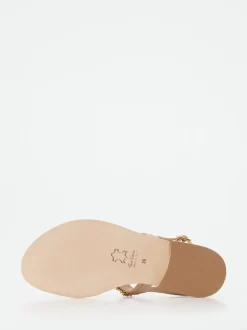 Konstantin Starke – Zehentrenner-Sandale aus Glattleder beige