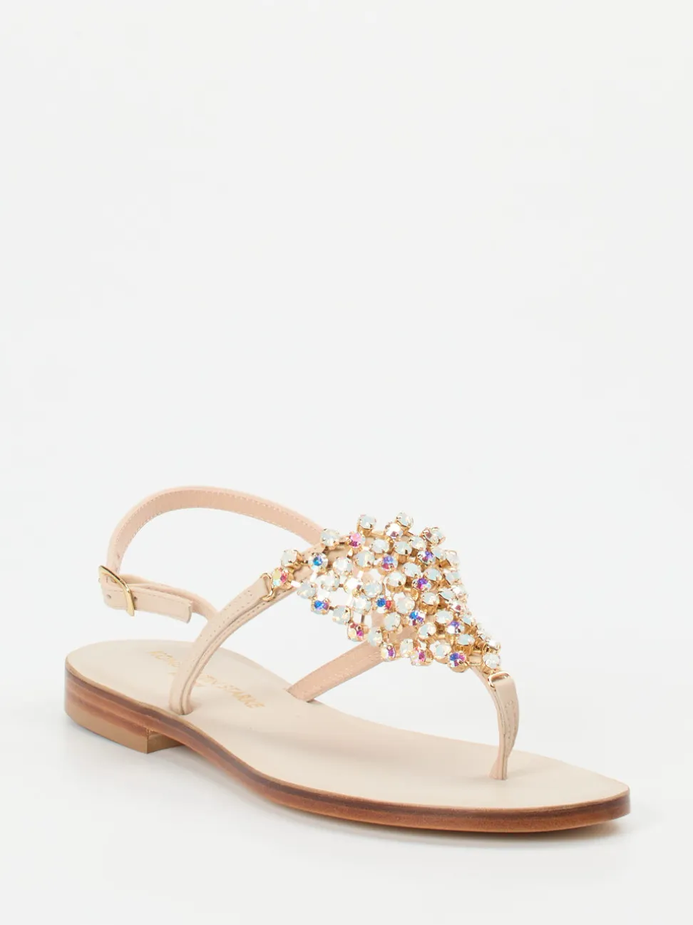 Konstantin Starke – Zehentrenner-Sandale aus Glattleder Beige
