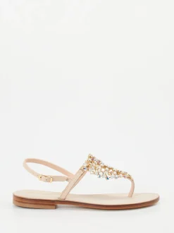 Konstantin Starke – Zehentrenner-Sandale aus Glattleder Beige