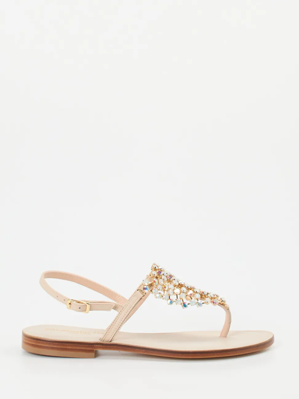 Konstantin Starke – Zehentrenner-Sandale aus Glattleder Beige