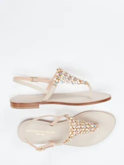 Konstantin Starke – Zehentrenner-Sandale aus Glattleder Beige