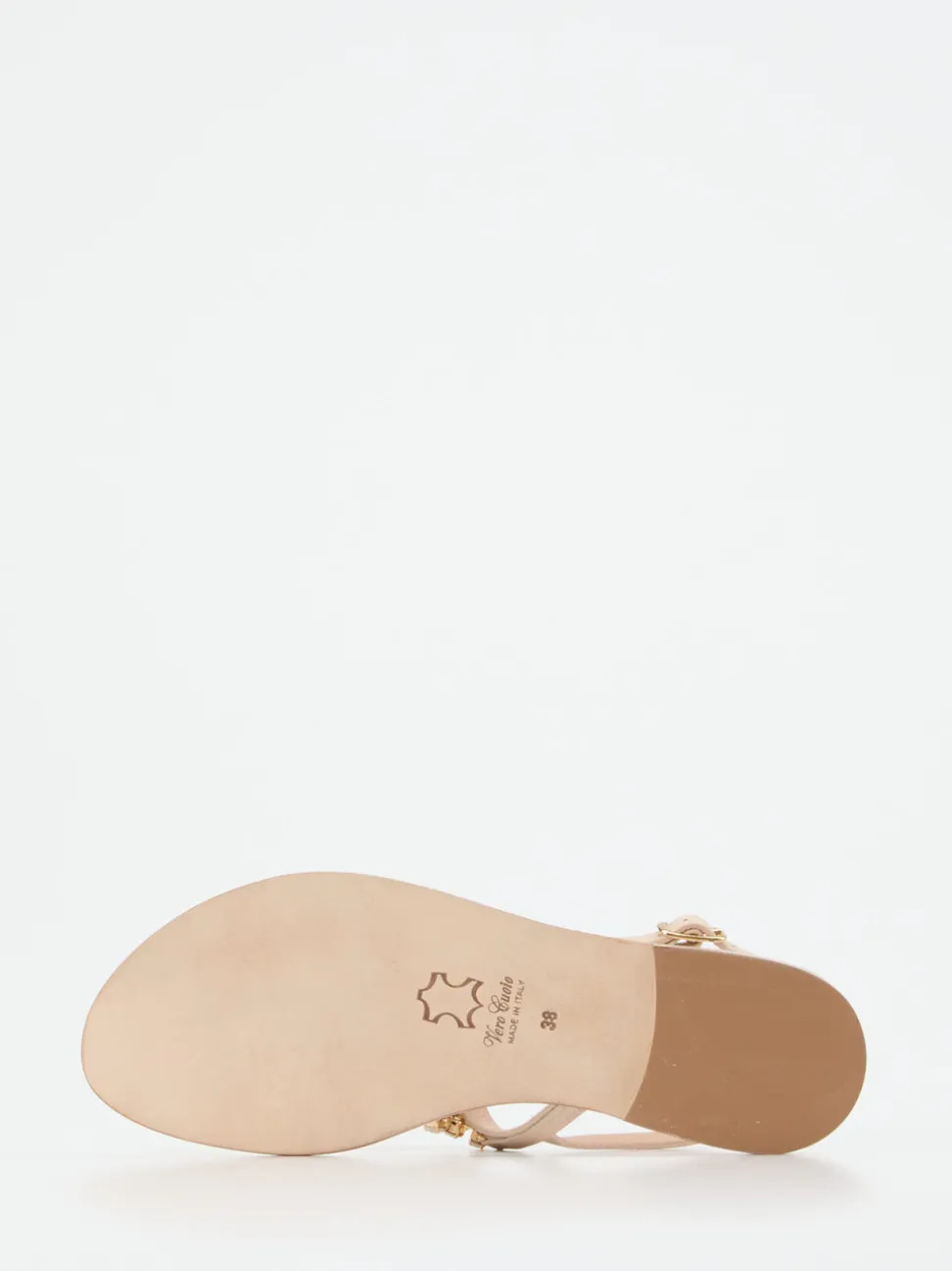 Konstantin Starke – Zehentrenner-Sandale aus Glattleder Beige
