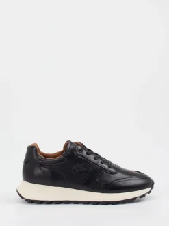 La Martina – Ledersneaker aus Kalbleder Schwarz