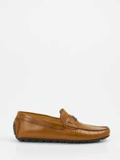 La Martina – Loafer aus Kalbleder Cognacbraun