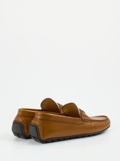 La Martina – Loafer aus Kalbleder Cognacbraun