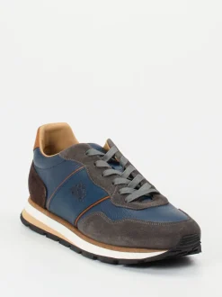 La Martina – Retro-Sneaker aus Kalbleder und Velours