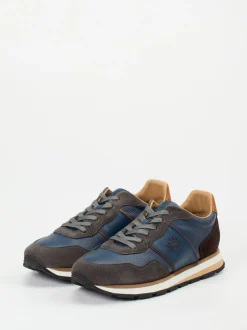 La Martina – Retro-Sneaker aus Kalbleder und Velours