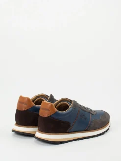 La Martina – Retro-Sneaker aus Kalbleder und Velours