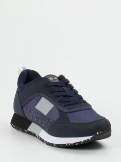 La Martina – Retro-Sneaker aus Textil Dunkelblau