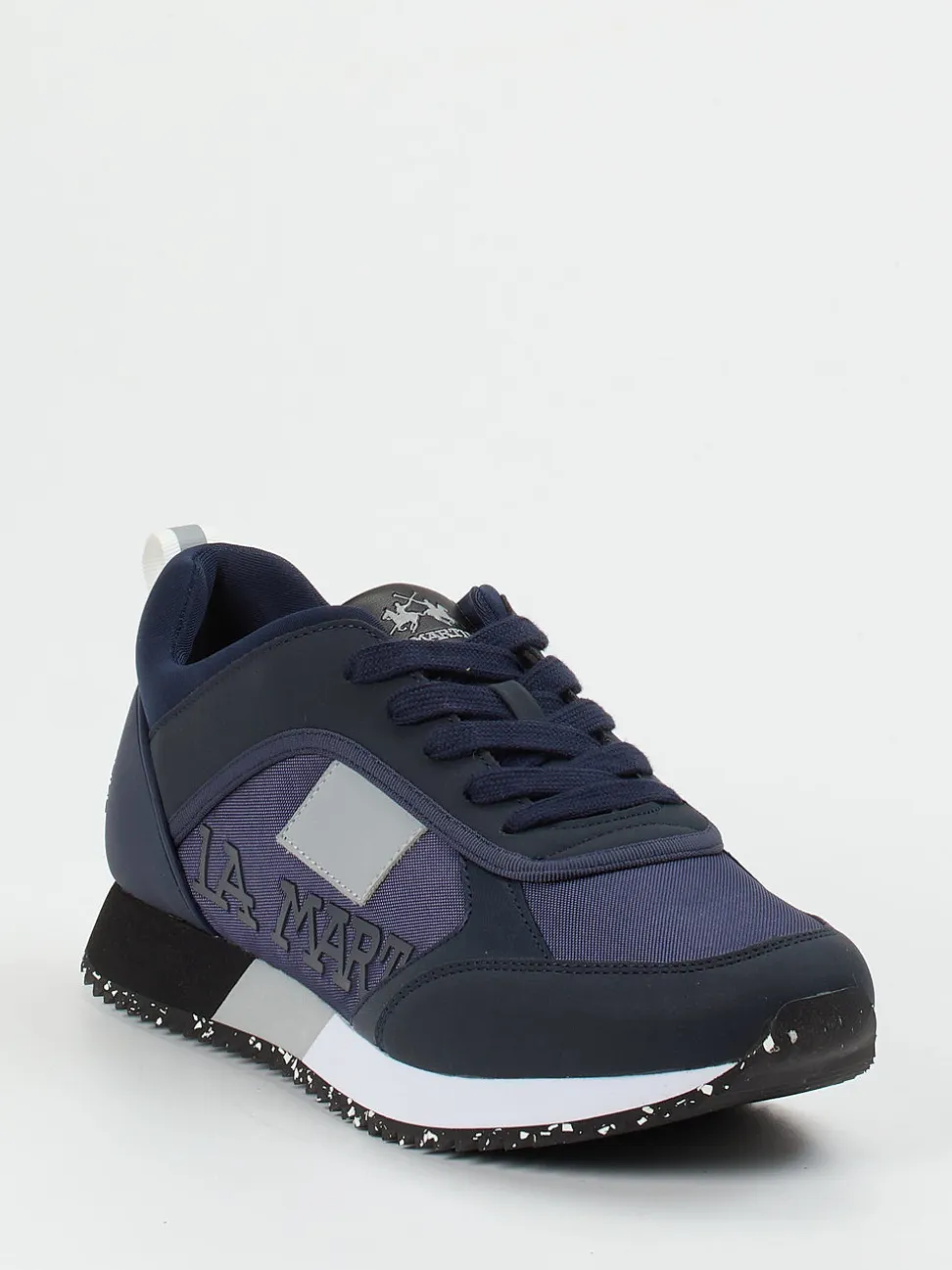 La Martina – Retro-Sneaker aus Textil Dunkelblau