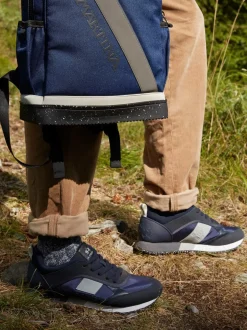 La Martina – Retro-Sneaker aus Textil Dunkelblau