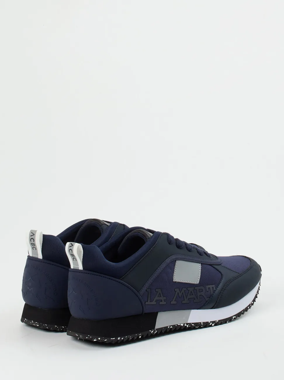 La Martina – Retro-Sneaker aus Textil Dunkelblau