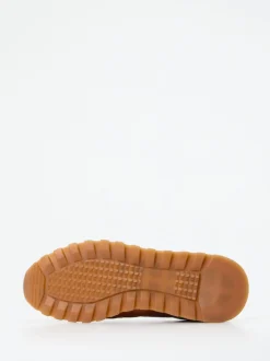 La Martina – Retro-Sneaker aus Kalbleder cognacfarben