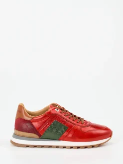 La Martina – Retro-Sneaker aus Kalbleder rot