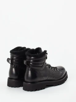 La Martina – Schnürboots aus Kalbleder schwarz