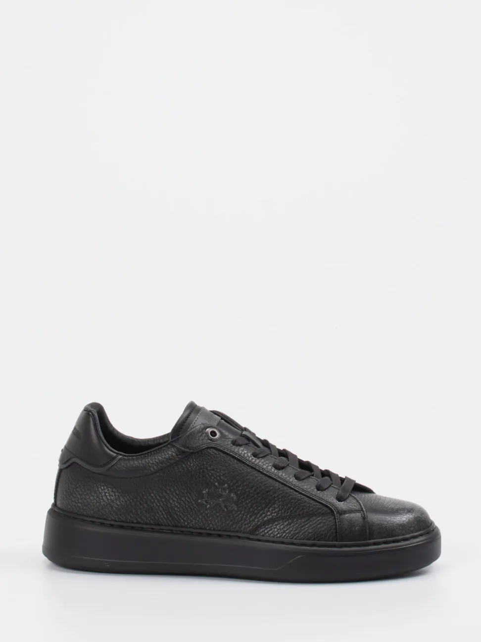 La Martina – Sneaker aus Büffelleder Schwarz
