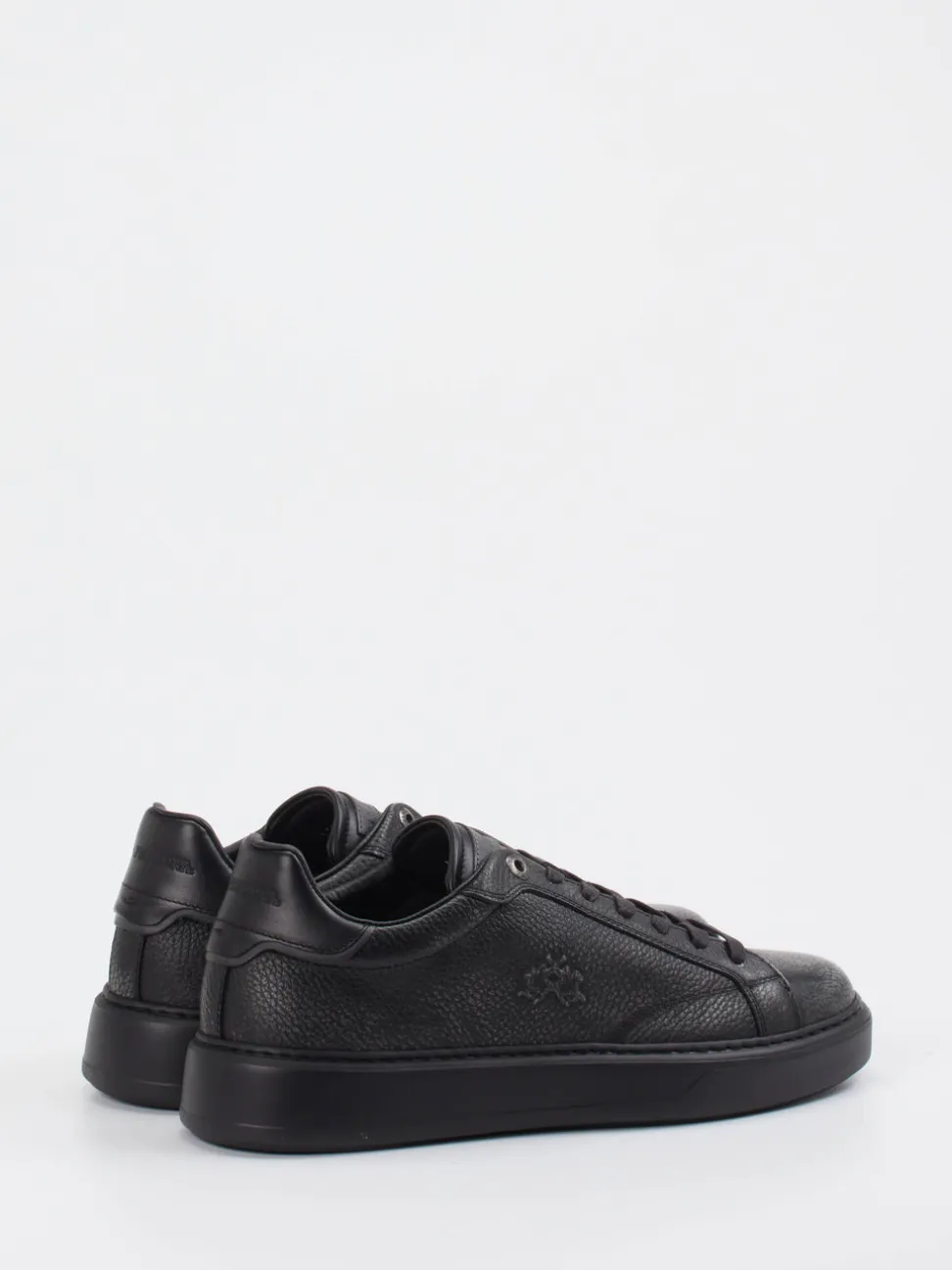 La Martina – Sneaker aus Büffelleder Schwarz