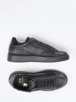 La Martina – Sneaker aus Büffelleder Schwarz