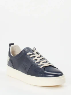 La Martina – Sneaker aus Kalbleder in Dunkelblau