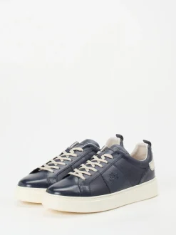 La Martina – Sneaker aus Kalbleder in Dunkelblau