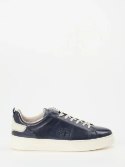 La Martina – Sneaker aus Kalbleder in Dunkelblau
