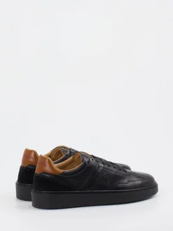 La Martina – Sneaker aus Kalbleder in Schwarz