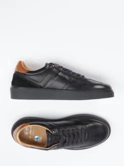 La Martina – Sneaker aus Kalbleder in Schwarz