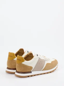 La Martina – Sneaker aus Kalbleder und Veloursleder Beige